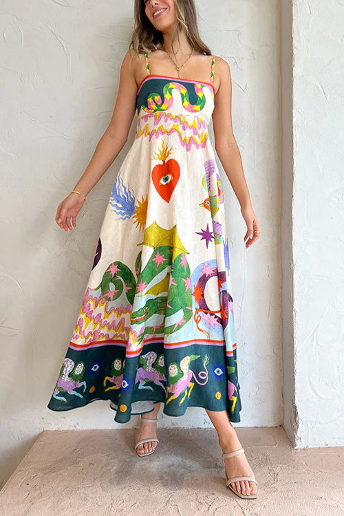 Lilliagirl Fashion Graffiti Sling Dress