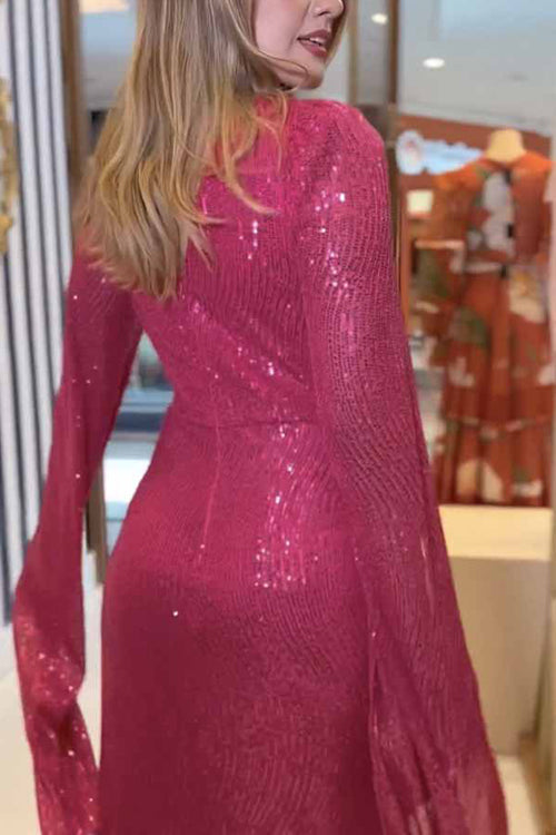 Lilliagirl Party Sequin Long Sleeve Dress