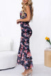 Lilliagirl Fashionable Resort Zipper Printed Slim Dress