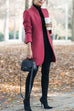 Lilliagirl Fashion Chic Solid Color Stand Collar Coat