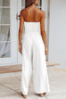 Lilliagirl Summer Chic Strapless Straight-leg Lace Up Jumpsuit