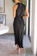 Lilliagirl Fashion Chic One Shoulder Sleeveless Slim Mid-length Dress
