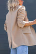 Lilliagirl Fashion Chic Solid Lapel Long Sleeve Slim Suit Coat