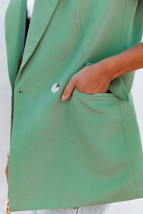 Lilliagirl Fashion Lapel Long Sleeve Buttons Slim Suit Coat