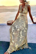 Lilliagirl Holiday Fashion Deep V-neck Sleeveless Loose Dress