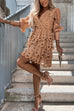 Lilliagirl Fashion Chic Solid V Neck Long Sleeve Slim Dress