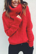 Lilliagirl Autumn Winter Chic Solid Turtleneck Long Sleeve Loose Sweater
