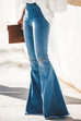 Lilliagirl Old Blue Flared Jeans With Holes